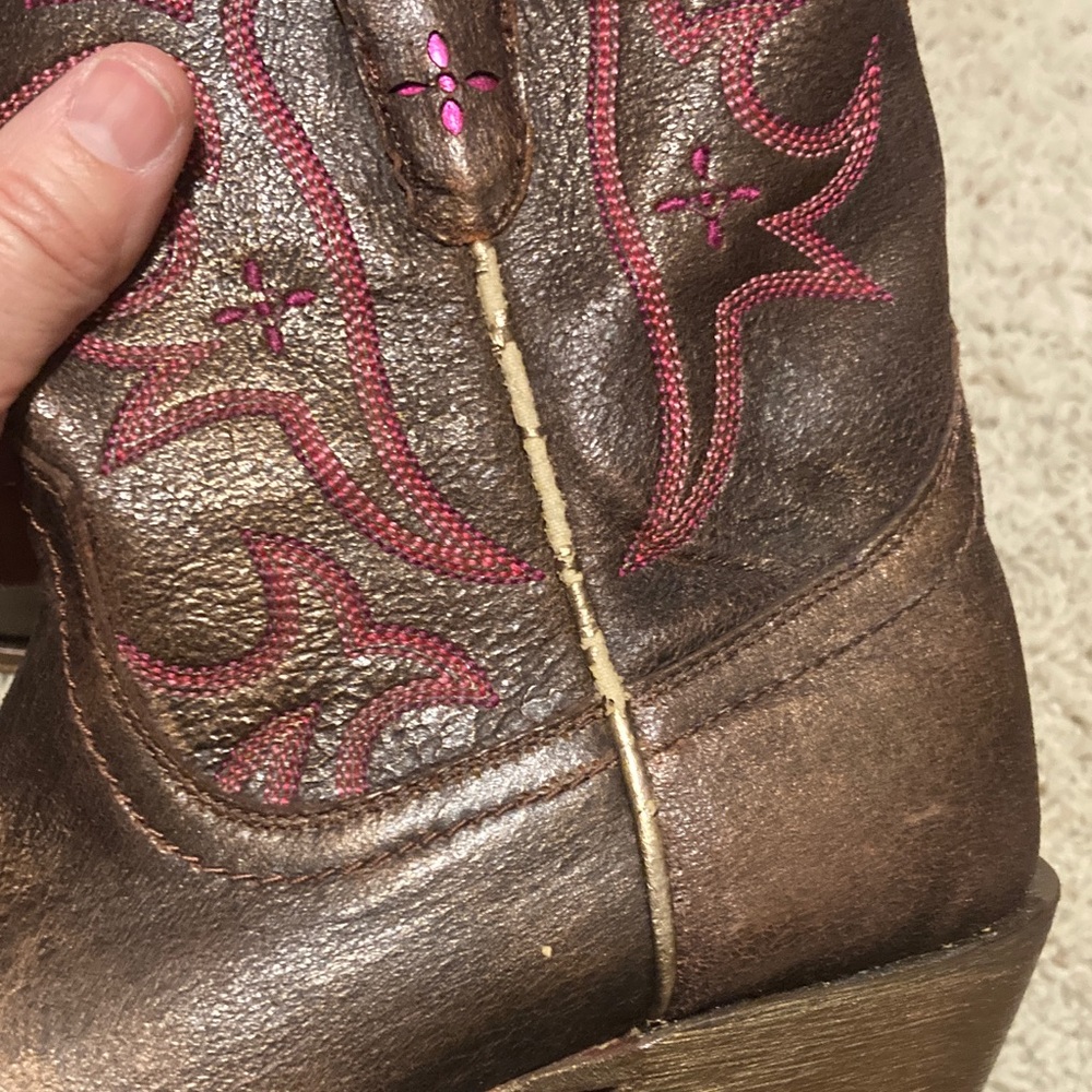 Trask Brown and Pink Ankle Boots FINAL PRICE CUT - Picture 3 of 10